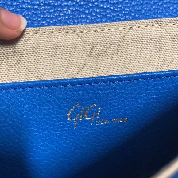 gigi new york blue leather crossbody bag - Picture 5 of 6